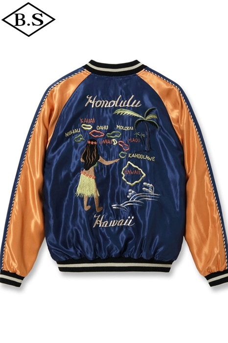 東洋スカジャン Honolulu Hawaii TAILOR TOYO / テーラー東洋 TAILOR TOYO スカジャンTT15877-128