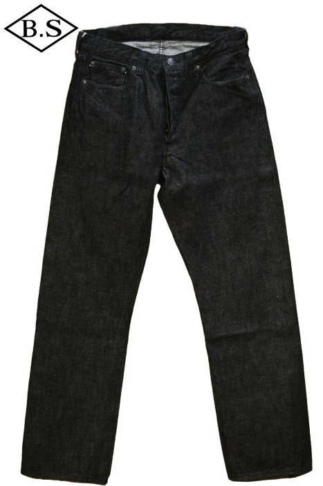 フルカウント FULLCOUNT ジーンズ 1101BK Straight Black Selvedge Denim Black