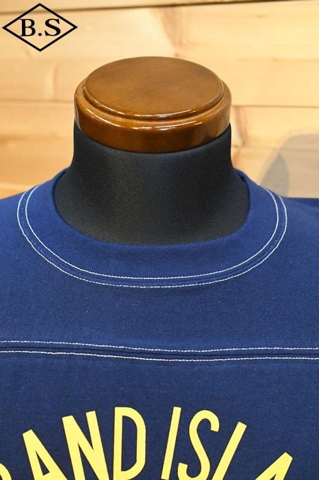 champion ブルーゲームシャツ　HARBAUGH 4番 champion ブルーゲームシャツ HARBAUGH 4番 - メルカリ