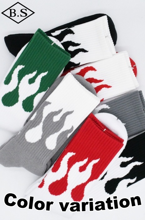 トニーソックス TONNY SOCKS ソックス MT06 FLAME クルーソックス