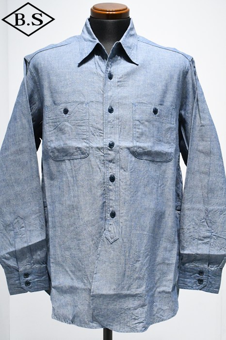 ササフラス SASSAFRAS 長袖シャツ SF-252223 GARDENING AT NIGHT SHIRT 5oz CHAMBRAY BLUE