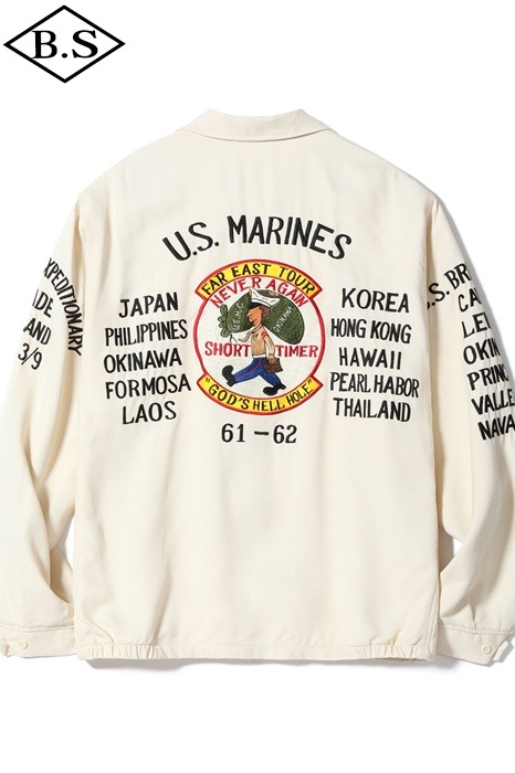バズリクソンズ BUZZ RICKSON’S アウター BR15715 TOUR JACKET “U.S. MARINE CORPS 3rd MARINE EXPEDITIONARY BRIGADE” OFF WHITE