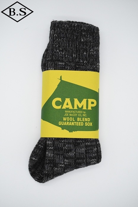 リアルマッコイズ 小物 REAL McCOYS MA23110 OUTDOOR WOOL SOCKS ‘CAMP’ アウトドアソックス チャコール