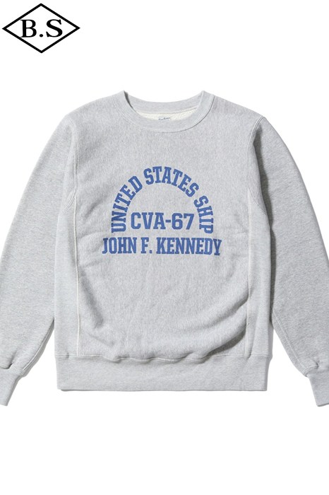 バズリクソンズ Buzz Rickson’s スウェット Lot No. BR69645 / HORIZONTAL KNITTING SWEAT SHIRT “CVA-67 J.F. KENNEDY” 