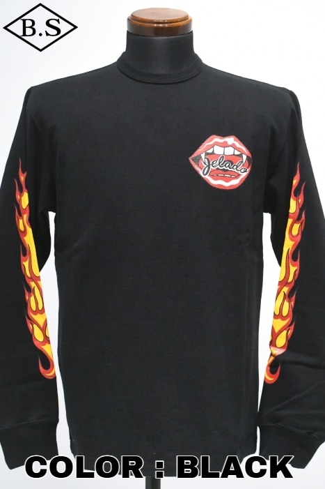 JELADO Tee \"BIG TEE\" ジェラード フレイムスリーブTシャツ JELADO Flame Sleeve Tee 