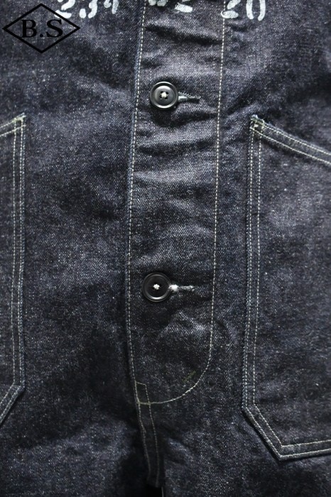 colimbo コリンボ デニム ビブ オーバーオール M カスタム ステンシル ZZ-0221 ：COLIMBO コリンボ ZZ-0221 Old Midshipmen's Bib Overrall