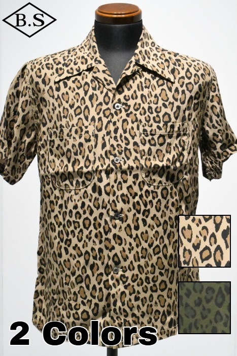 CUSHMAN / クッシュマン CUSHMAN 半袖シャツ 65462 LEOPARD OPEN