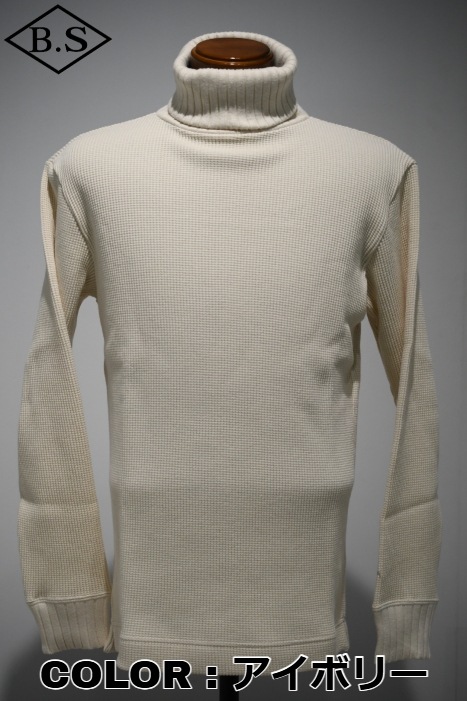 Nigel Cabourn ナイジェルケーボン アイボリー　タートルネック 50 Nigel Cabourn（ナイジェル・ケーボン）TURTLE NECK SHIRT