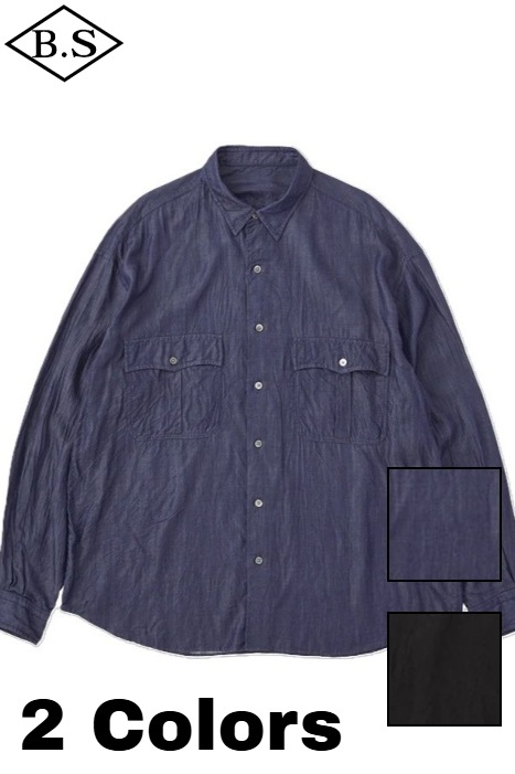 【sale20％OFF】ポータークラシック PORTER CLASSIC 長袖シャツ ROLL UP SOFT CUPRO SHIRT 