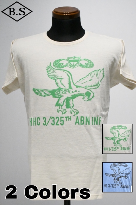 ダッパーズ Tシャツ Dapper’s LOT1771Military Crew Neck Tee Standard Sewing Model HHC 3/325th ABN INF