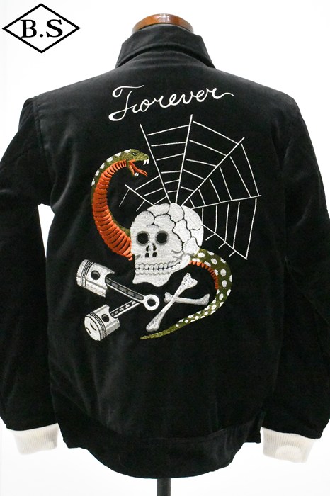 ウエストライド WESTRIDE アウター FOREVER SKULL SOUVENIR JACKET / BLK