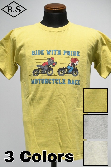 フェローズ PHERROW’S Tシャツ 25S-PT14 RIDE WITH PRIDE