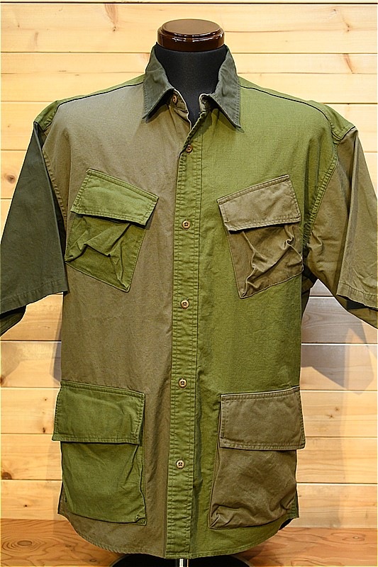 ナイジェルケーボン 半袖シャツ Nigel Cabourn 8040-00-1104-1-3 DESERT ARMY SHIRT S/S オリーブ