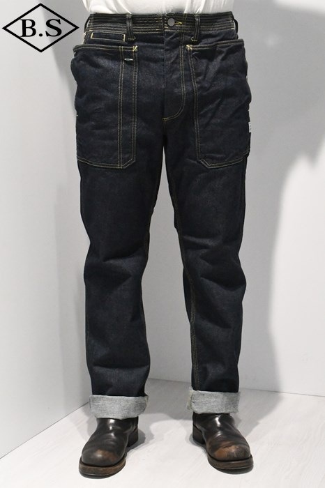 SASSAFRAS ササフラス　Sサイズ　リーフパンツ　ペインターパンツ 異素材で切り替えたペインターパンツ SASSAFRAS / フォールリーフ