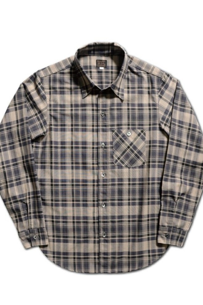 デラックスウエア DELUXEWARE 長袖シャツ LV-34 CLASSIC CHECK BEIPUR