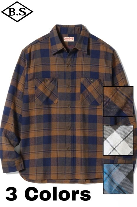 シュガーケーン SUGAR CANE 長袖シャツ Lot No. SC29558 / TWILL CHECK WORK SHIRT 
