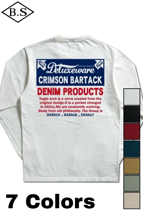 デラックスウエア DELUXEWARE 長袖Tシャツ BRGX-264 CRIMSON BARTACK