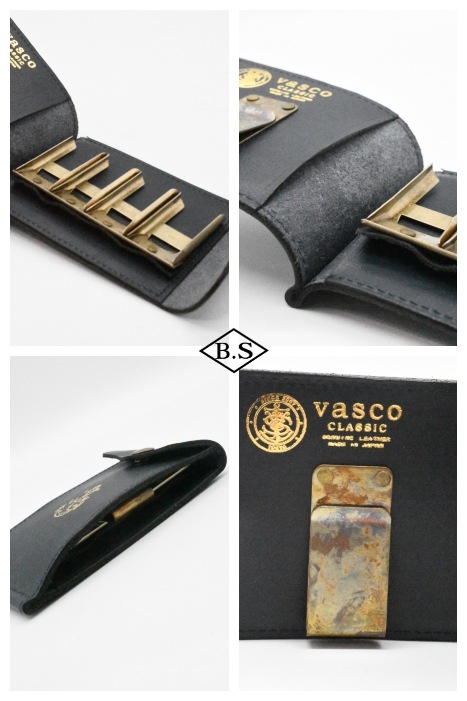 Vasco / ヴァスコ VASCO マネークリップ VSC-710N LEATHER NAVAL MONEY