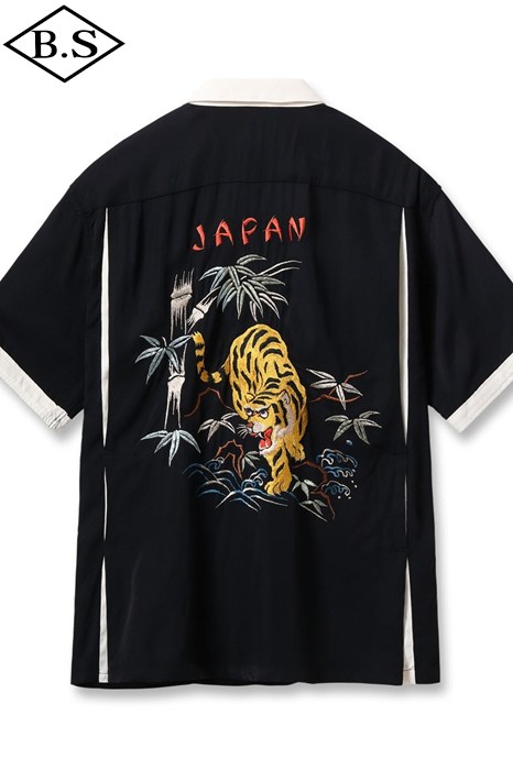 テーラー東洋 TAILOR TOYO 半袖シャツ Lot No. TT39700 / SUKA SHIRT “TIGER” / BLACK