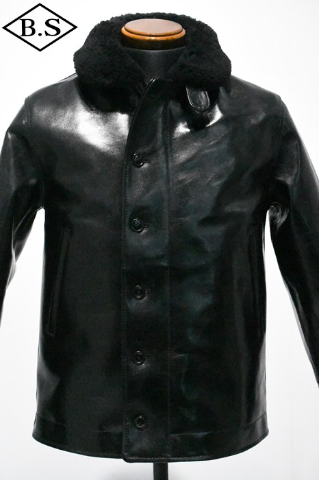 ワイツーレザー Y’2 LEATHER LN-1 ANILINE HORSE N-1 DECK JACKET BLACK