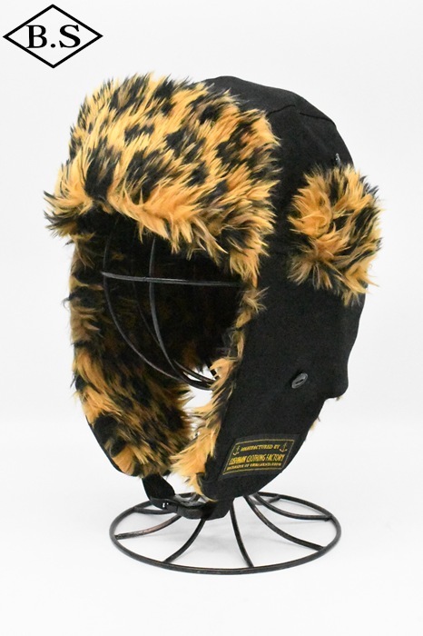 クッシュマン CUSHMAN フライトキャップ 29341 JUNGLE CLOTH AVIATOR CAP BLACK