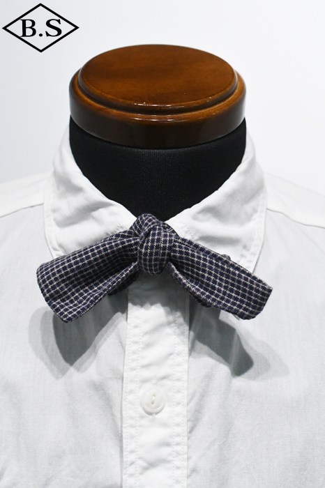 ジェラード JELADO ボロタイ JG03605 ジョングラッコー JOHN GLUCKOW Antique Fabric Tie ネイビー格子柄