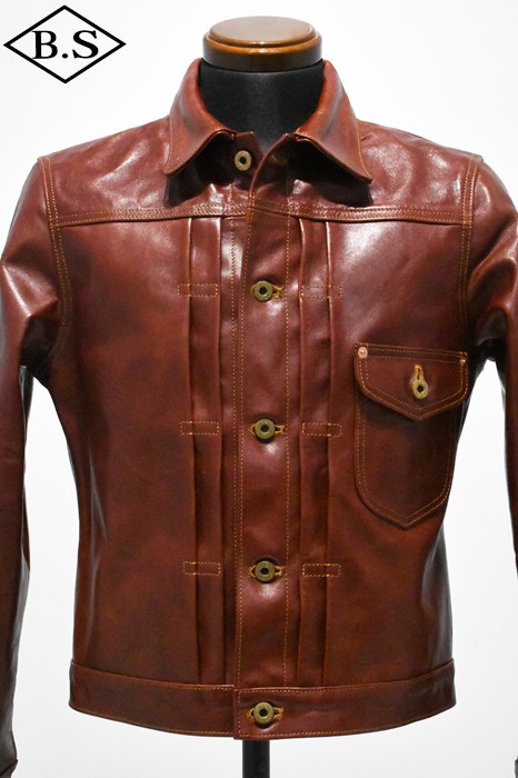 ダブルヘリックス DOUBLE HELIX レザージャケット WM0102 WEATERN COW BOY BURGUNDY