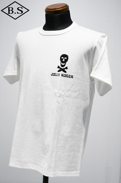 ザリアルマッコイズ JOLLY ROGER BEST DAMN ホワイト(XL) The Real McCoy's MC25004 Military Tee / Jolly Roger, Best Damn Group W