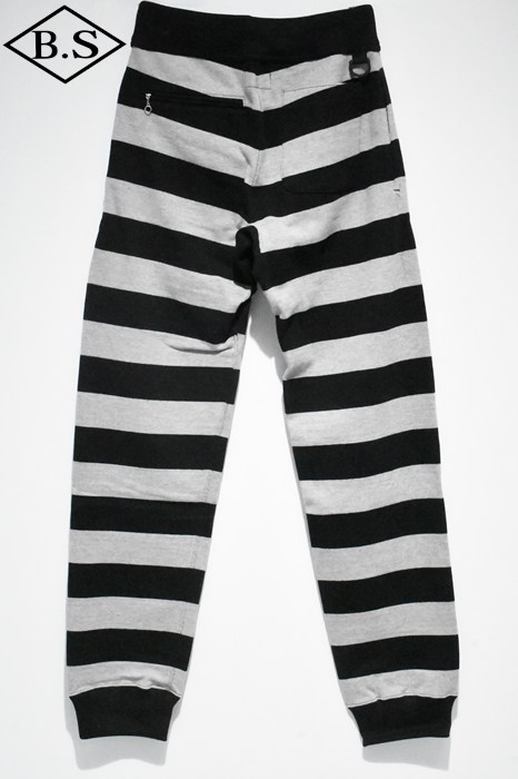 WEST RIDE プリズナーパンツ ボーダー スウェットパンツ 38 Amazon