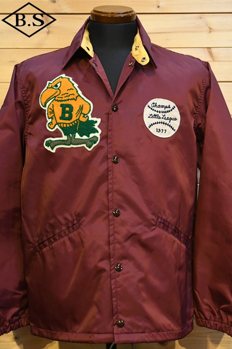 リアルマッコイズ  REAL MCCOYS アウター MJ24011 NYLON COACH JACKET / BIRDIES BURGUNDY