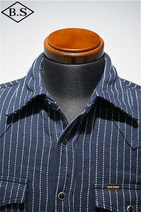 IRON HEART ストライプ 長袖シャツ Lサイズ IRON_HEART / アイアンハート IRON HEART 長袖シャツ IHSH-401