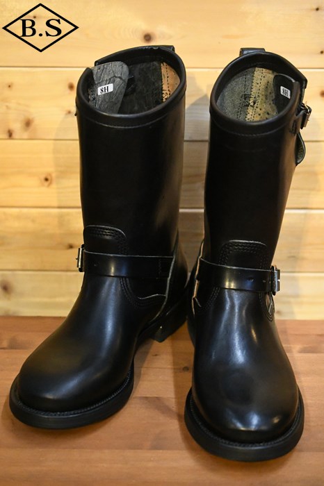 メイカーズ MAKERS エンジニアブーツ HSB-04 HORSE ENGINEER BOOTS グイディーホースバット  レザーソール BLACK