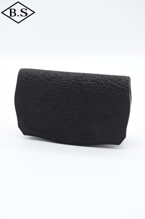 マニフォールド MANIFOLD MW-22 GS ミドルウォレット 馬ヌメ極厚シュリンク BLACK