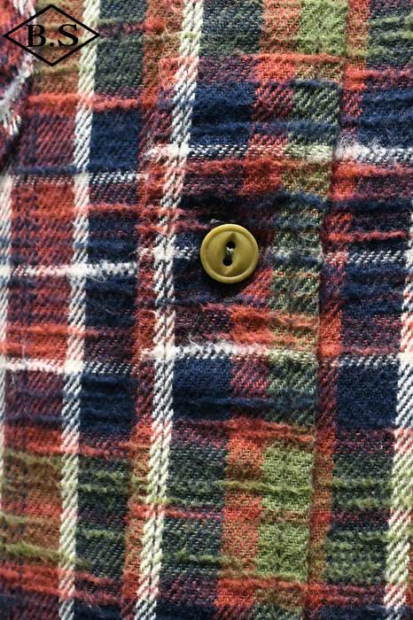 1T6682/新品 UES 先染スラブネルシャツ ウエス