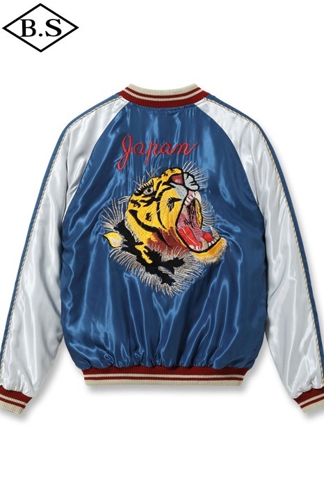 テーラー東洋 TAILOR TOYO スカジャンTT15877-125 / Mid 1950s Style Acetate Souvenir Jacket “TIGER HEAD” × “JAPAN MAP” 