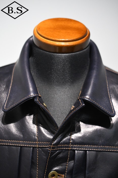 インポートレザーブルゾン Y'2 LEATHER（ワイツーレザー） 】 インディゴホースGジャン1st