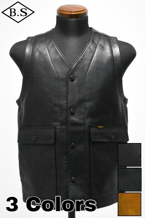 トップス Trophy Clothing Rancher Steerhide Vest 楽天市場】TROPHY CLOTHING [-RANCHER STEERHIDE VEST- STEER OIL size