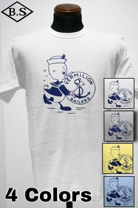 クッシュマン CUSHMAN Tシャツ 26880 RECYCLE COTTON TEE SAILORS