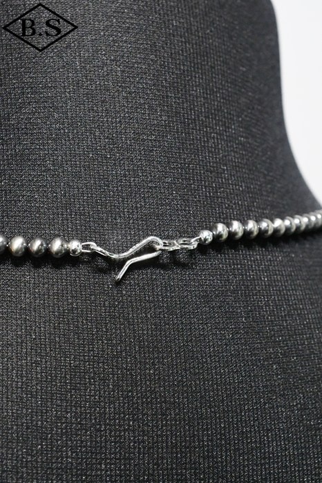 【新品】ナバホパール ネックレス 4ミリ 50cm ロブスター 新品※ナバホパール ネックレス 一連 4ミリ インディアン 50cm ロブスター