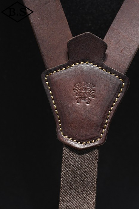 gypsy&sons キャンバスレザーサスペンダー　ボタン式　19SS アイテム別 / ジプシーアンドサンズ GYPSY&SONS 小物 GS2629998