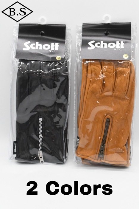 ショット schott グローブ 7824970043S010 ZIP LEATHER GLOVE/ジップレザーグローブ