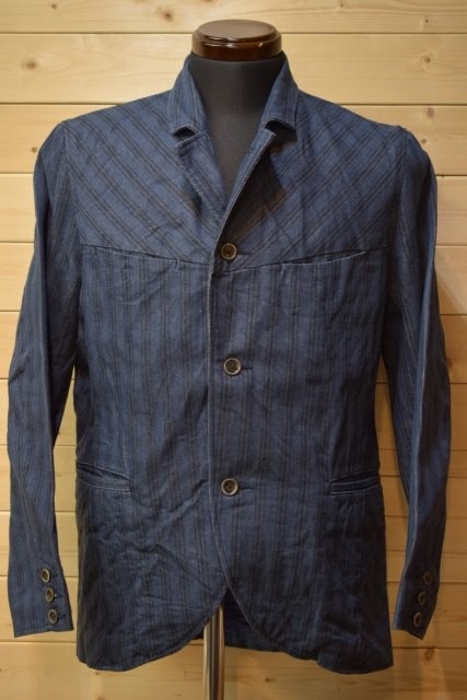 graphzero グラスゼロ　デニムストライプ テーラードジャケット L アウター / グラフゼロ graphzero GZ-DTRJK デニム テーラード