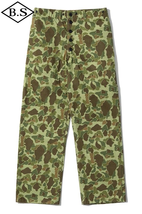 バズリクソンズ BUZZ RICKSON’S パンツ Lot No. BR42634 / U.S. MARINE CORPS TROUSERS, HERRINGBONE, CAMOUFLAGED P-44 