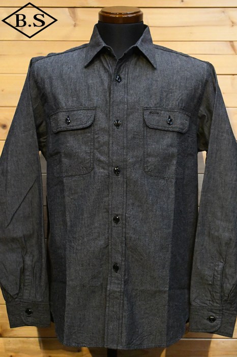 SUGAR_CANE / シュガーケーン SUGAR CANE 長袖シャツ SC29159 BLACK