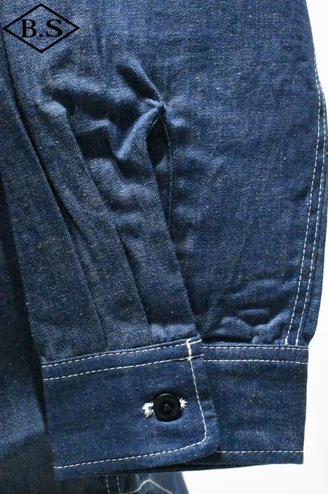 Modular M2520 MODMNT / モドメント MODMNT 長袖シャツ M2520-1I019F Light oz Denim FIELD SHIRT ...