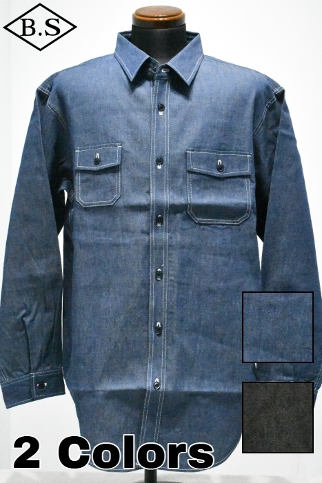 MODMNT / モドメント MODMNT 長袖シャツ M2520-1I019F Light oz Denim