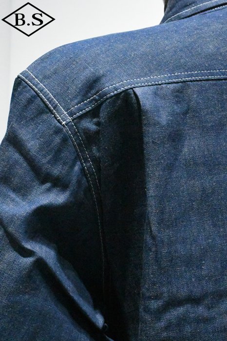Modular M2520 MODMNT / モドメント MODMNT 長袖シャツ M2520-1I019F Light oz Denim FIELD SHIRT ...