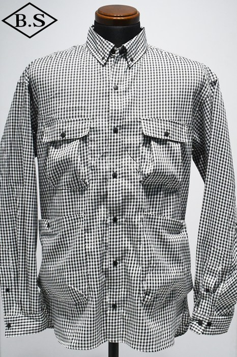 長袖シャツ / ナンガ NANGA シャツ GINGHAM CHECK CAMP SHIRT BLACK