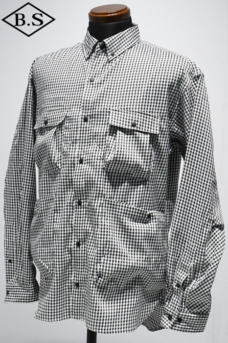 長袖シャツ / ナンガ NANGA シャツ GINGHAM CHECK CAMP SHIRT BLACK