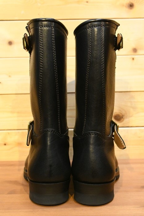 黒いレザーエンジニアブーツ 予約販売】ウォバッシュ エンジニアブーツ / ホーウィンレザー